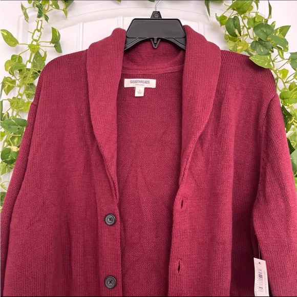 Burgundy Cardigan for Men - Picture 2 of 3